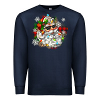 Navy santa with sunglasses christmas Premium Sweatshirt - Zillion Design Studio