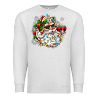 Oatmeal Heather santa with sunglasses christmas Premium Sweatshirt - Zillion Design Studio