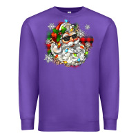Purple santa with sunglasses christmas Premium Sweatshirt - Zillion Design Studio