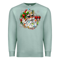 Seafoam santa with sunglasses christmas Premium Sweatshirt - Zillion Design Studio