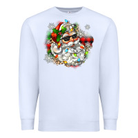 White santa with sunglasses christmas Premium Sweatshirt - Zillion Design Studio
