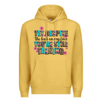 Antique Gold yet despite the look on my face you are still talk Premium Hoodie - AdoDesignShop