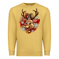 Antique Gold reindeer christmas Premium Sweatshirt - Zillion Design Studio
