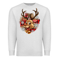 Oatmeal Heather reindeer christmas Premium Sweatshirt - Zillion Design Studio
