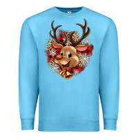 Ocean Blue reindeer christmas Premium Sweatshirt - Zillion Design Studio