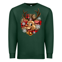 Sports Green reindeer christmas Premium Sweatshirt - Zillion Design Studio