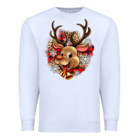 White reindeer christmas Premium Sweatshirt - Zillion Design Studio