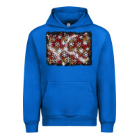 Cobalt christmas snow crystals background Urban Hoodie - BundleAndBundleShop