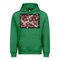 Emerald christmas snow crystals background Urban Hoodie - BundleAndBundleShop