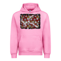 Fuchsia Pink christmas snow crystals background Urban Hoodie - BundleAndBundleShop