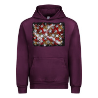 Mauve Wine christmas snow crystals background Urban Hoodie - BundleAndBundleShop
