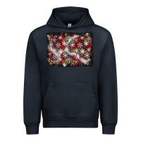 Navy christmas snow crystals background Urban Hoodie - BundleAndBundleShop