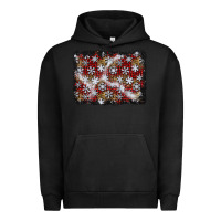 Pigment Black christmas snow crystals background Urban Hoodie - BundleAndBundleShop