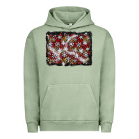Pigment Oil Green christmas snow crystals background Urban Hoodie - BundleAndBundleShop