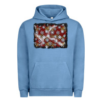 Pigment Pebble Blue christmas snow crystals background Urban Hoodie - BundleAndBundleShop