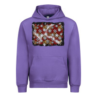 Tulip christmas snow crystals background Urban Hoodie - BundleAndBundleShop