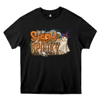 Black Stay Spooky Heavy Core Tee - CowhideDigitalArt