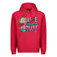 Cardinal life happens coffee  helps Premium Hoodie - AdoDesignShop