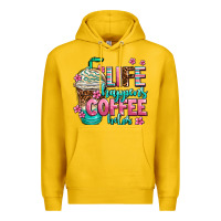 Lemon life happens coffee  helps Premium Hoodie - AdoDesignShop