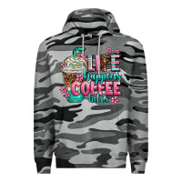 Slate Camo life happens coffee  helps Premium Hoodie - AdoDesignShop