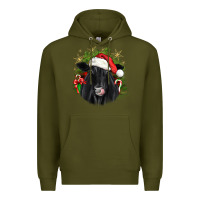 Army Green christmas black angus Premium Hoodie - JahusDesignShop