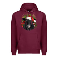 Burgundy christmas black angus Premium Hoodie - JahusDesignShop