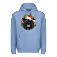 Colony Blue christmas black angus Premium Hoodie - JahusDesignShop