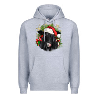 Heather Grey christmas black angus Premium Hoodie - JahusDesignShop