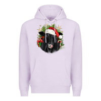 Lilac christmas black angus Premium Hoodie - JahusDesignShop