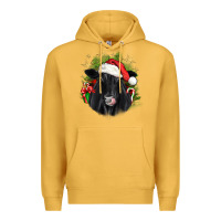 Mustard christmas black angus Premium Hoodie - JahusDesignShop