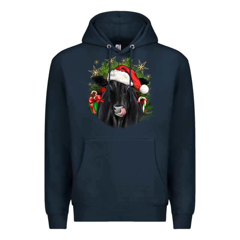 Christmas Black Angus Premium Hoodie by JahusDesignShop | Teevron