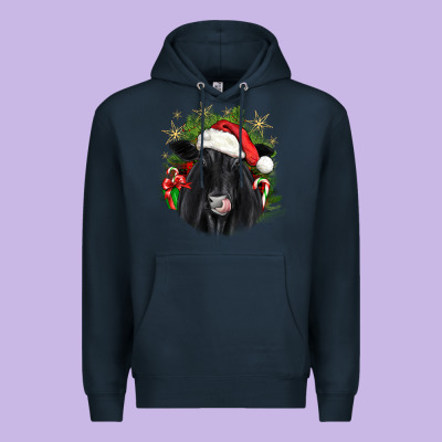 Christmas Black Angus Premium Hoodie Designed By Jahusdesignshop