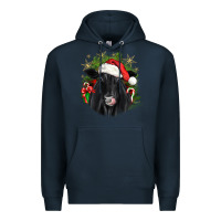 Navy christmas black angus Premium Hoodie - JahusDesignShop