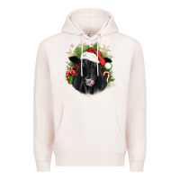 Pale Pink christmas black angus Premium Hoodie - JahusDesignShop
