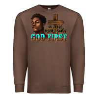Chestnut a wise man puts god first Premium Sweatshirt - texasbilliewilder