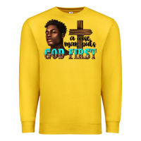 Lemon a wise man puts god first Premium Sweatshirt - texasbilliewilder