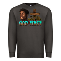 Smoke a wise man puts god first Premium Sweatshirt - texasbilliewilder
