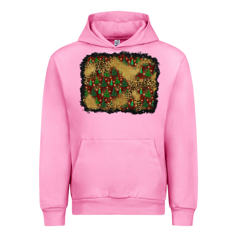 Christmas Trees And Leopard Background Urban Hoodie by BundleAndBundleShop | Teevron