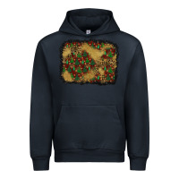 Navy christmas trees and leopard background Urban Hoodie - BundleAndBundleShop
