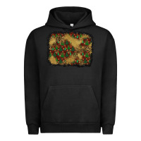 Pigment Black christmas trees and leopard background Urban Hoodie - BundleAndBundleShop