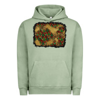 Pigment Oil Green christmas trees and leopard background Urban Hoodie - BundleAndBundleShop