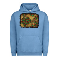 Pigment Pebble Blue christmas trees and leopard background Urban Hoodie - BundleAndBundleShop