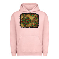 Pigment Salmon christmas trees and leopard background Urban Hoodie - BundleAndBundleShop