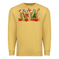 Antique Gold golden dogs with christmas Premium Sweatshirt - Zillion Design Studio
