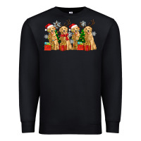 Black golden dogs with christmas Premium Sweatshirt - Zillion Design Studio