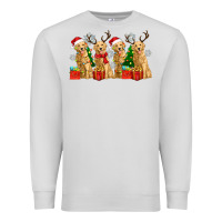 Dove Grey golden dogs with christmas Premium Sweatshirt - Zillion Design Studio