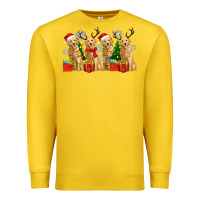 Lemon golden dogs with christmas Premium Sweatshirt - Zillion Design Studio