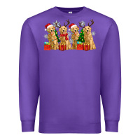 Purple golden dogs with christmas Premium Sweatshirt - Zillion Design Studio