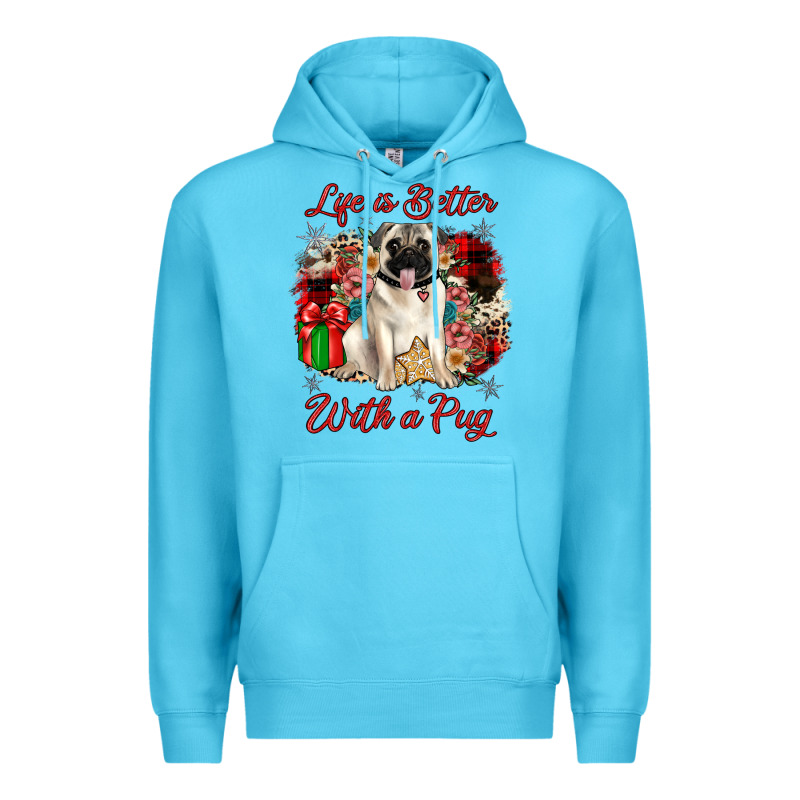 Christmas Life Is Better With A Pug Premium Hoodie by JahusDesignShop | Teevron