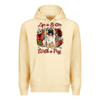 Pina Colada Christmas life is better with a pug Premium Hoodie - JahusDesignShop